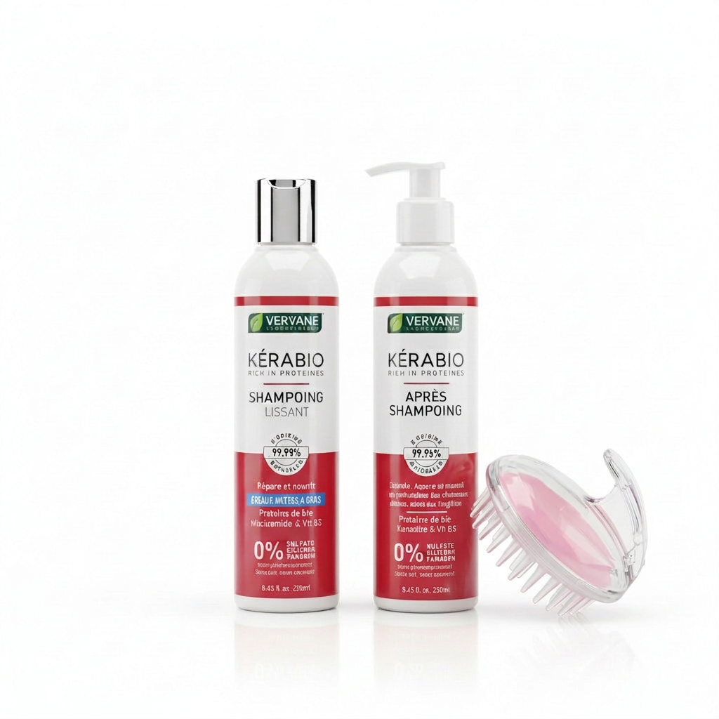 Shampoing et Aprés shampoing-Kérabio (cheveux mixtes a gras)