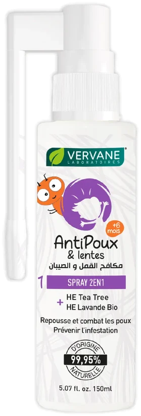 Spray anti-poux 2en1 VERVANE، 150 ml